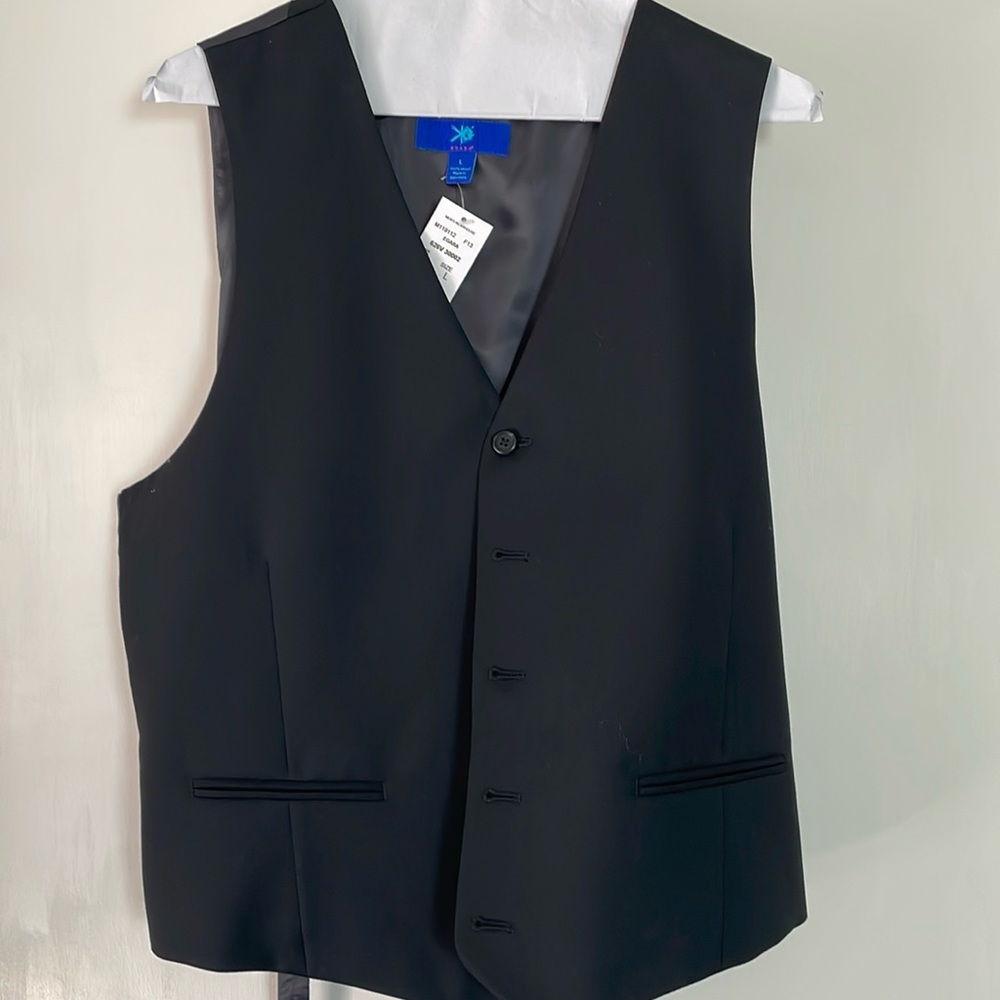 Black Suit Vest, Size Large